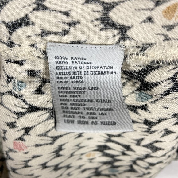 Urban Outfitters Cooperative Retro Print Floral Mini Leaf 40s Style Dress S - Picture 3 of 8